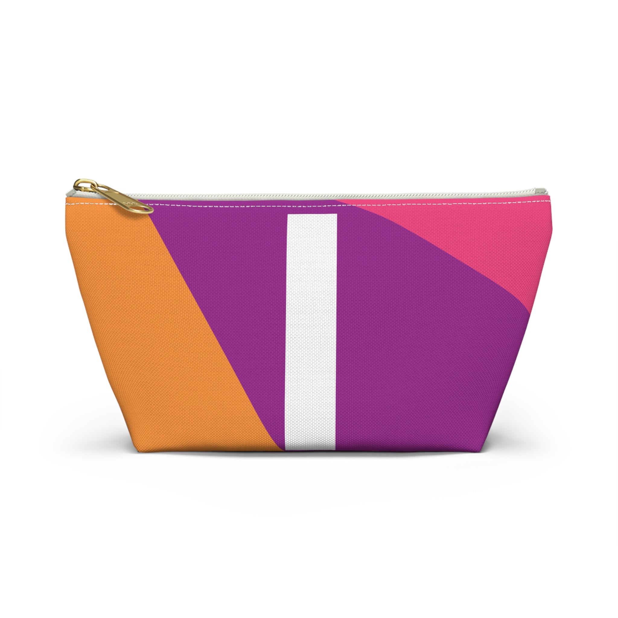 Initials Colorblock Accessory Pouch — Monogram I T-Bottom Cosmetic Bag