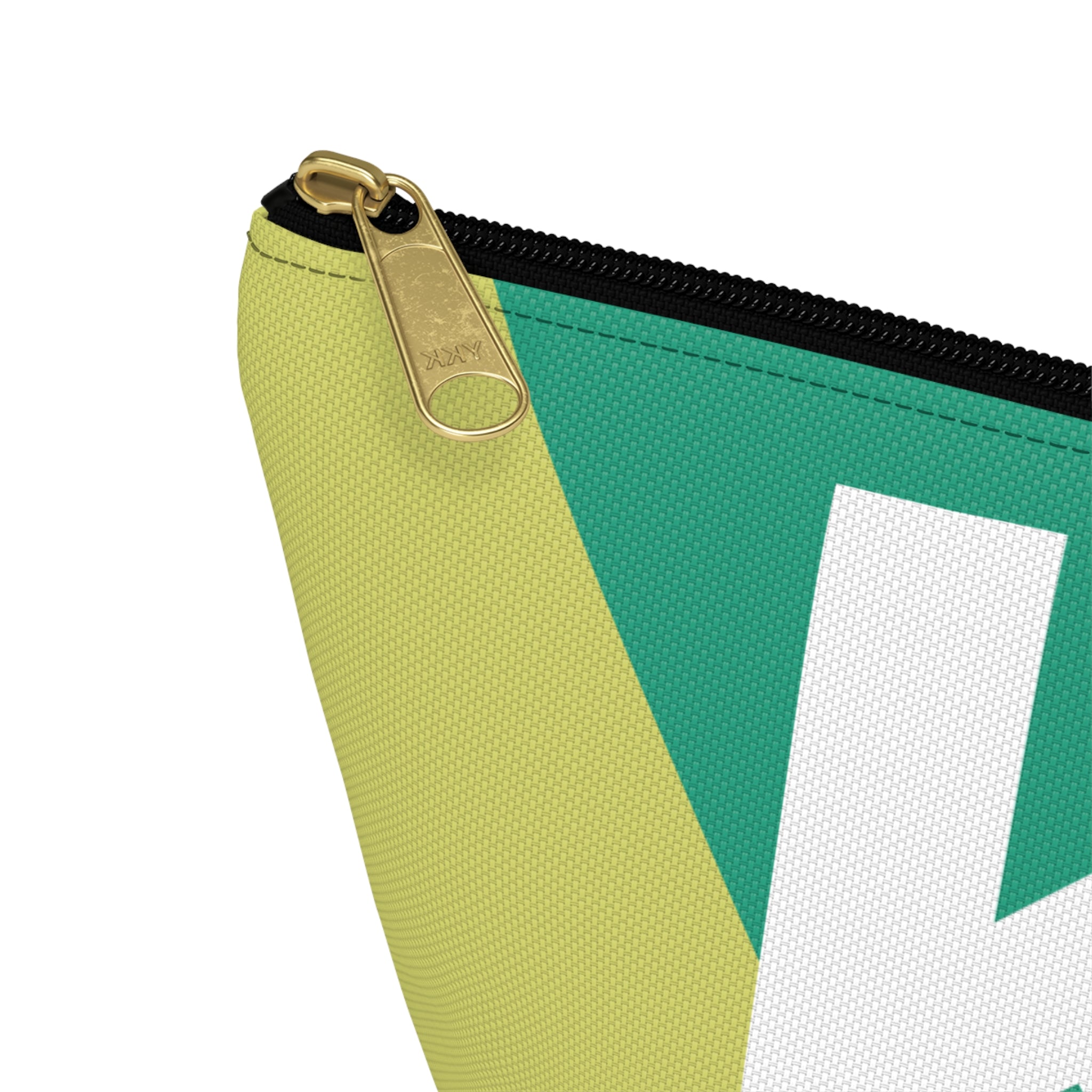 Initials Colorblock Accessory Pouch — Monogram K T-Bottom Cosmetic Bag