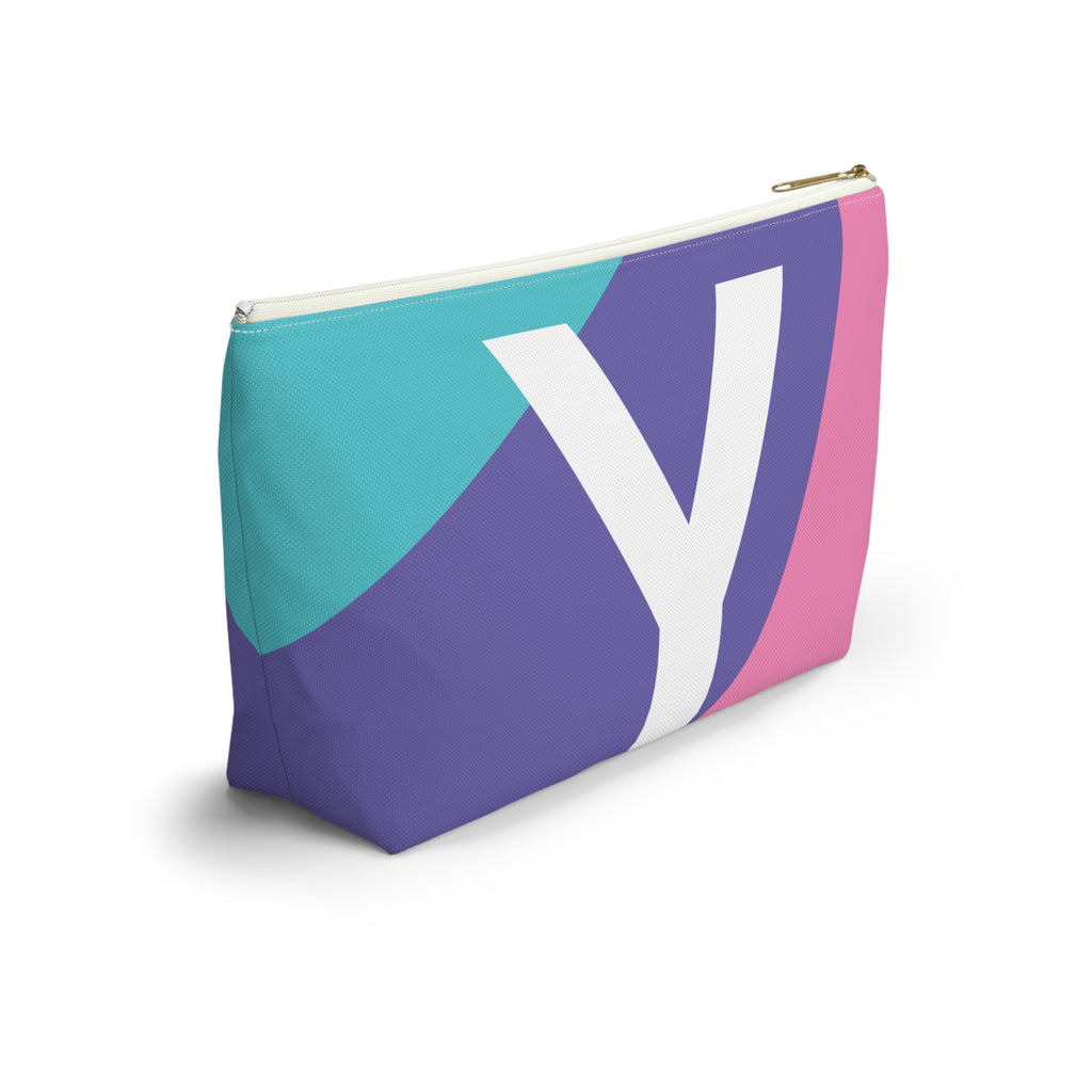 Colorblock Accessory Pouch — Monogram Y T-Bottom Cosmetic Bag