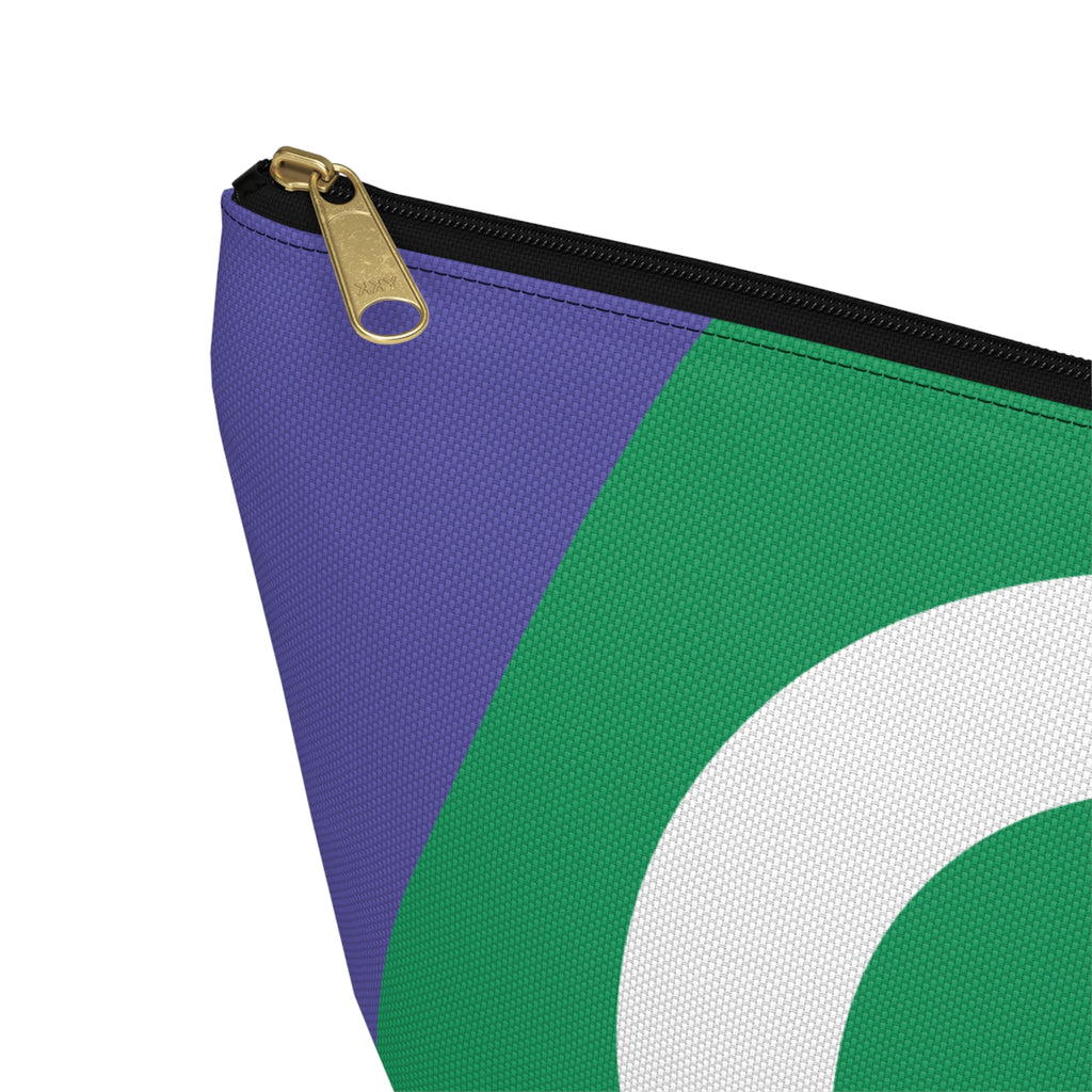 Initials Colorblock Accessory Pouch — Monogram O T-Bottom Cosmetic Bag