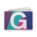Monogram 'G' Colorblock Clutch Bag — Bold Geometric Wristlet for Everyday & Gifts