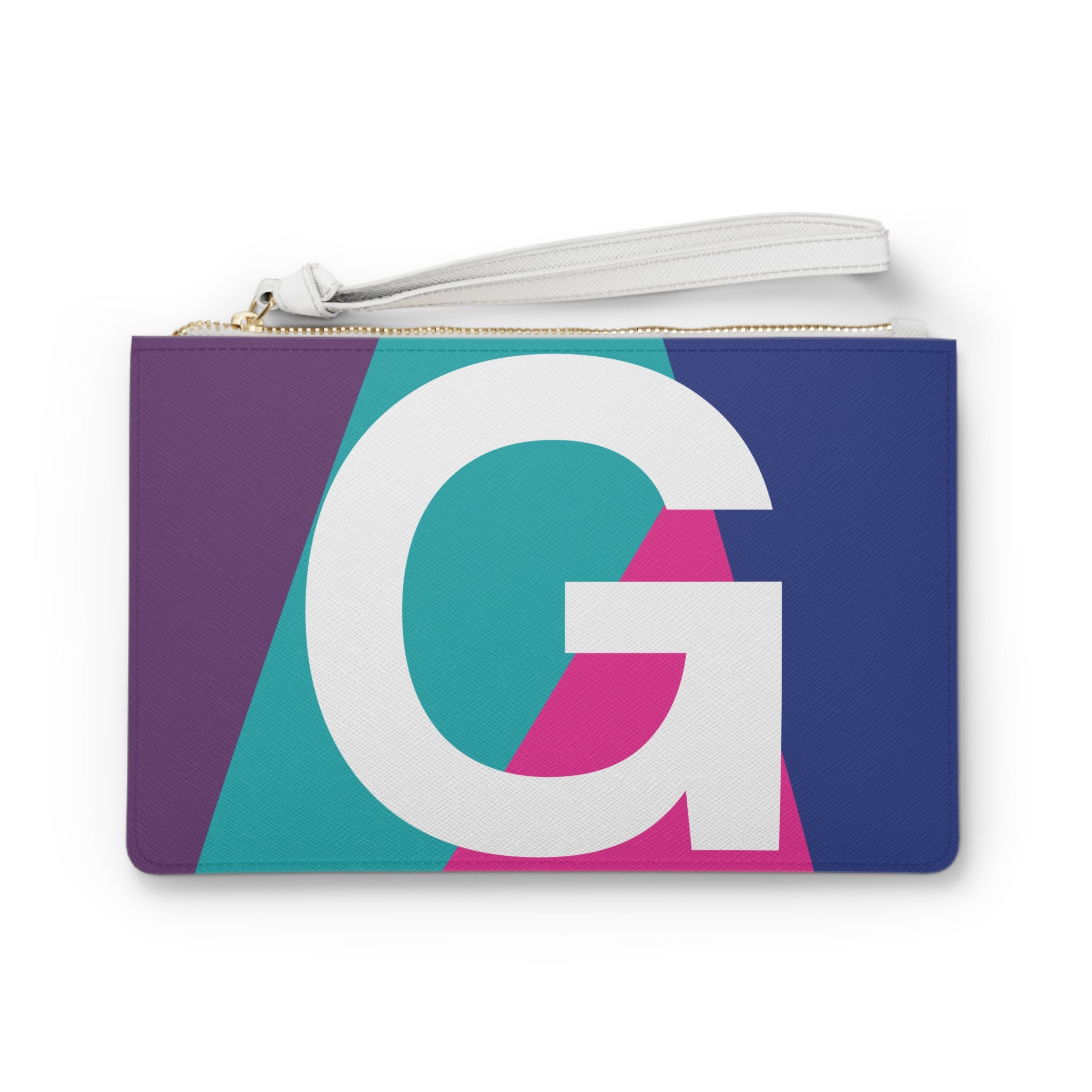 Monogram 'G' Colorblock Clutch Bag — Bold Geometric Wristlet for Everyday & Gifts