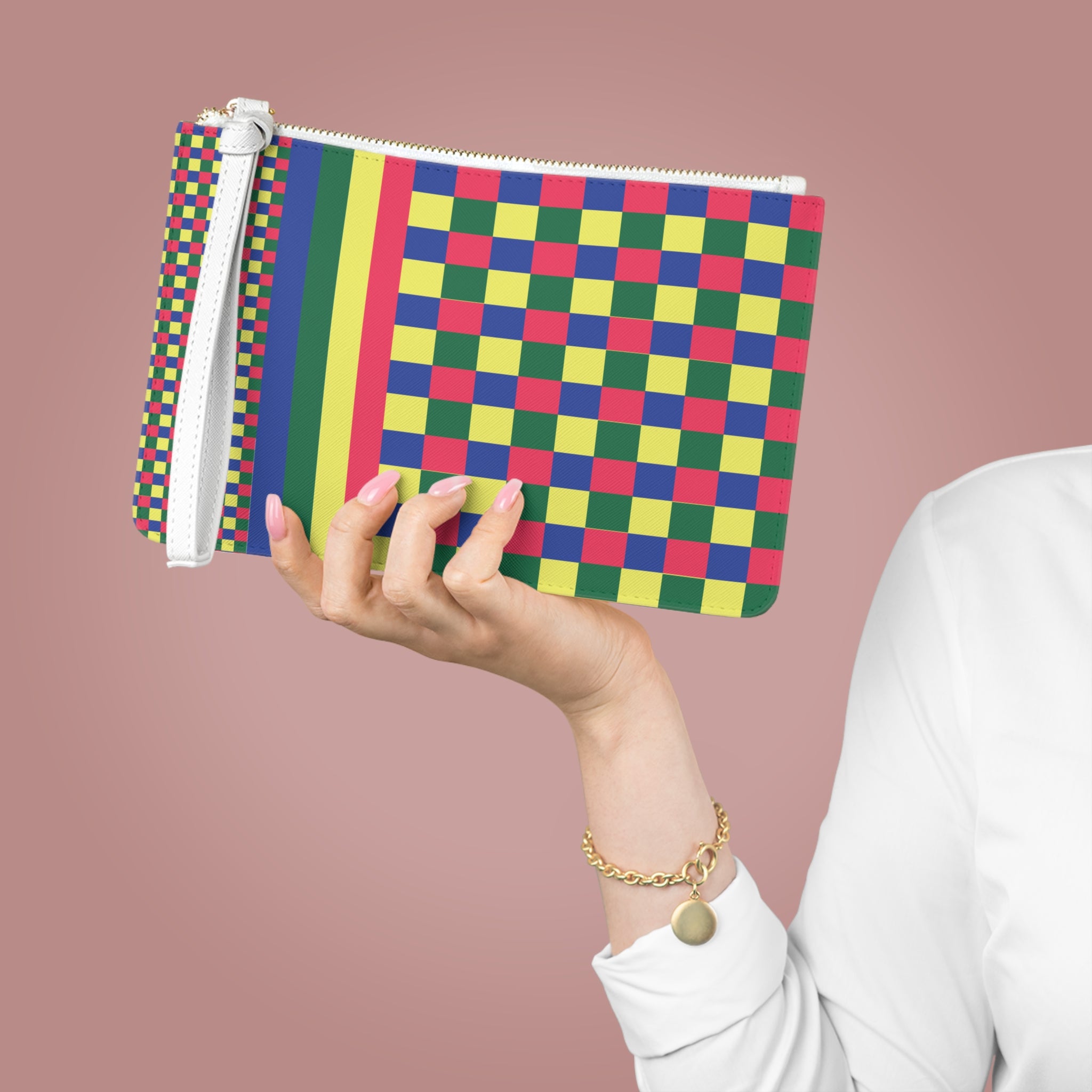 Colorblock Clutch Bag