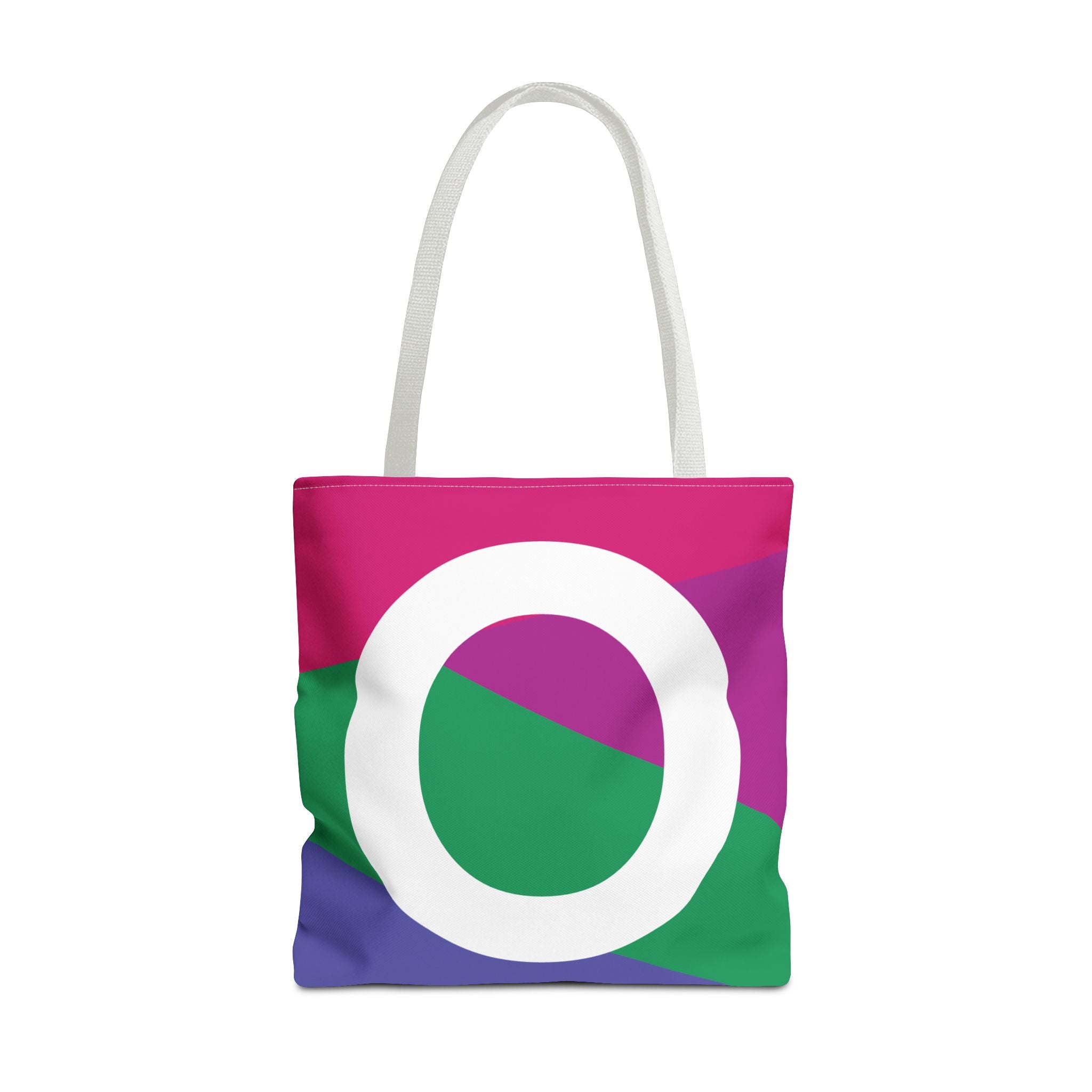 Monogram 'O' Colorblock Tote Bag — Personalized Initial O Shoulder Tote