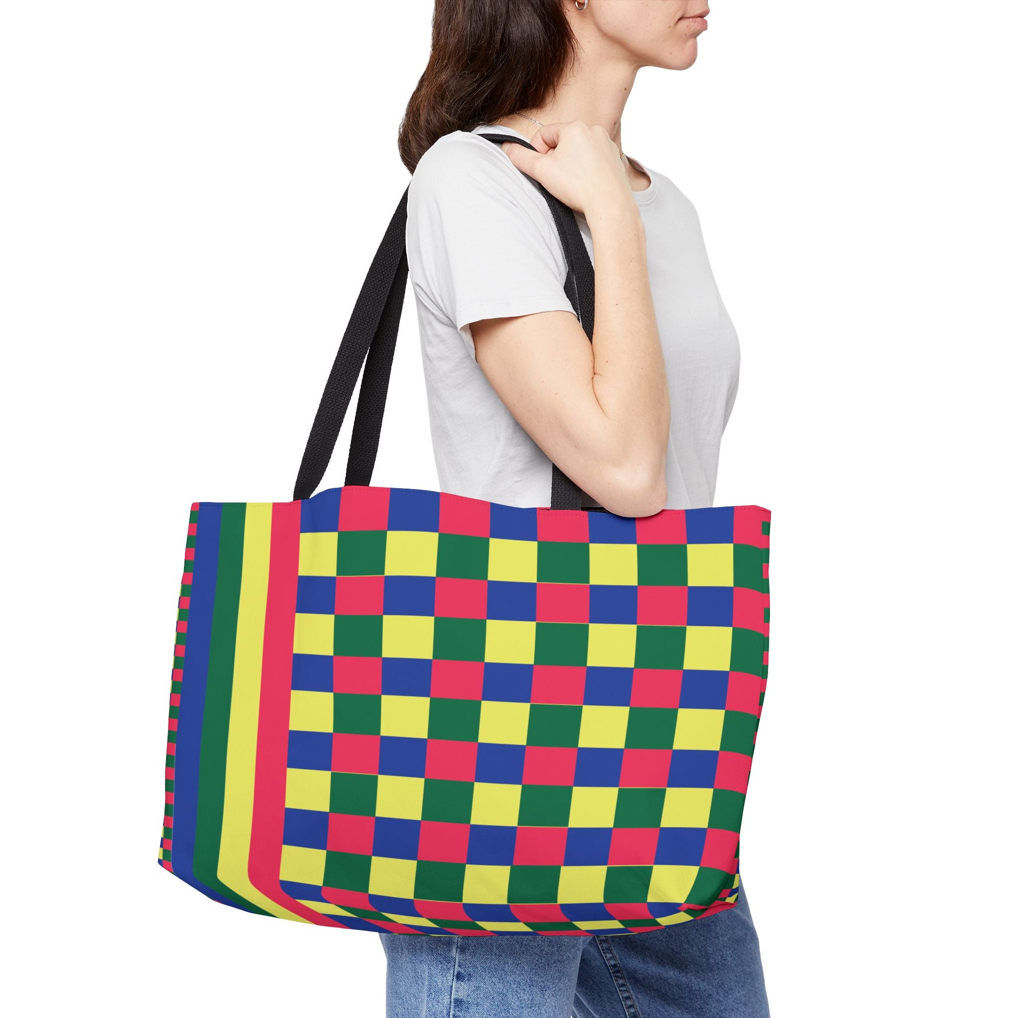 Colorblock Tote Bag