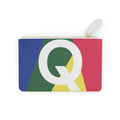 Initial Q Mini Clutch — Colorblock Monogram Wristlet Wallet