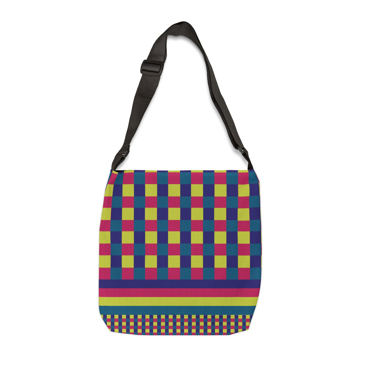 Colorblock Geometric Tote Bag