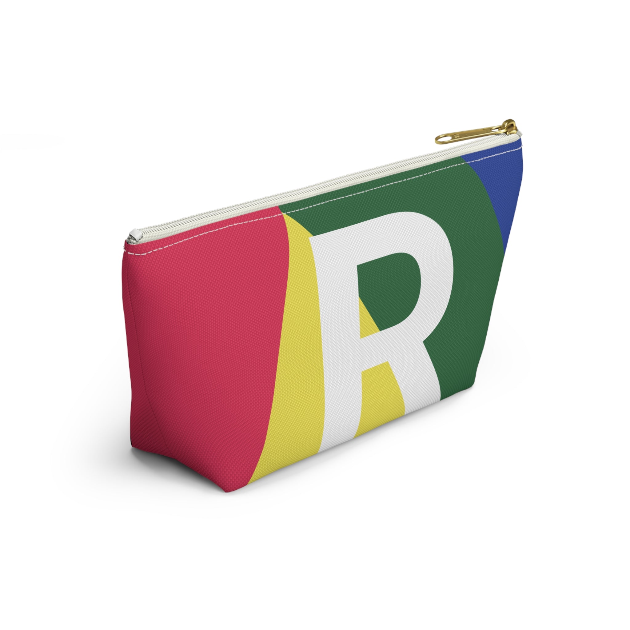 Colorblock Accessory Pouch — Monogram R T-Bottom Cosmetic Bag