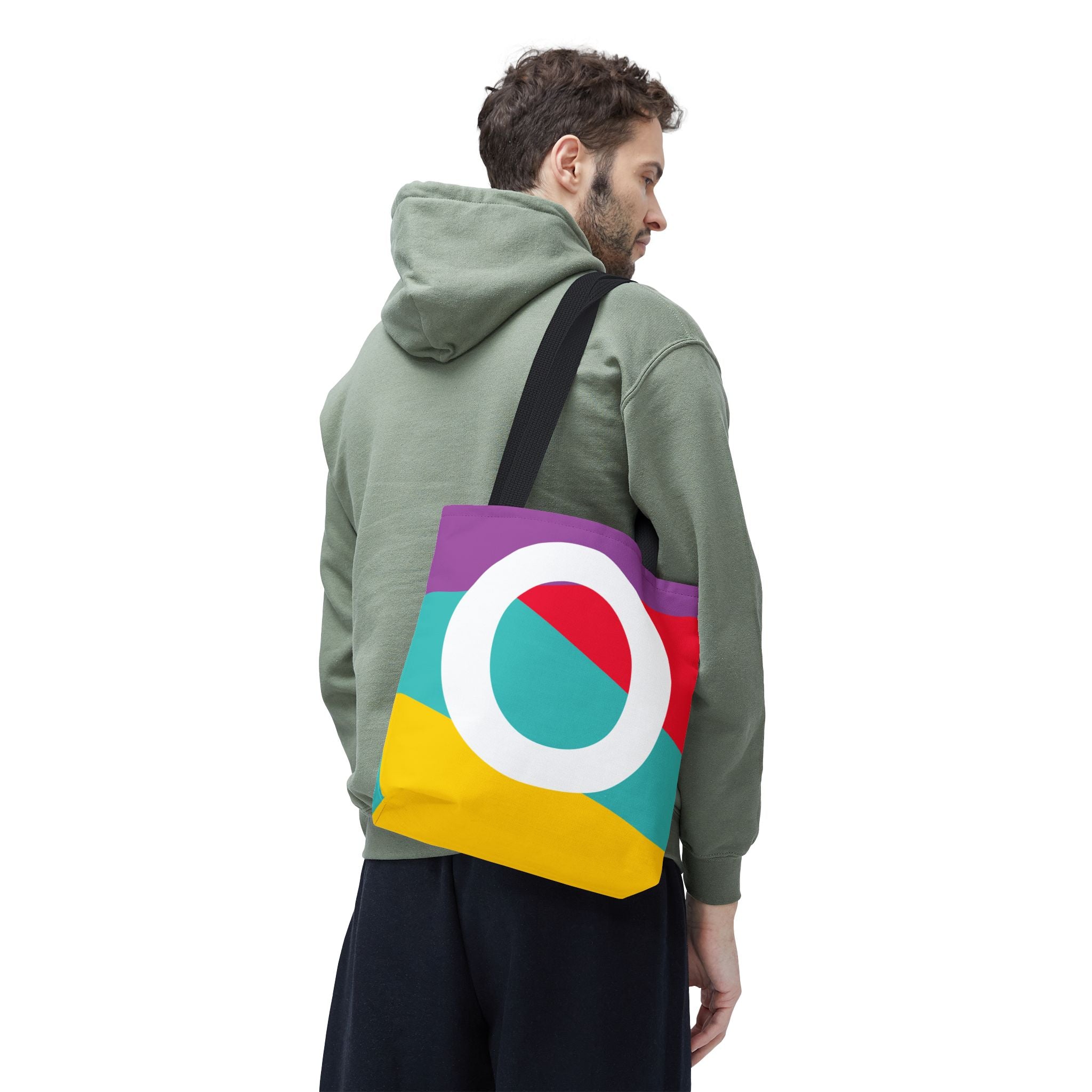 Monogram 'O' Colorblock Tote Bag — Personalized Initial O Shoulder Tote