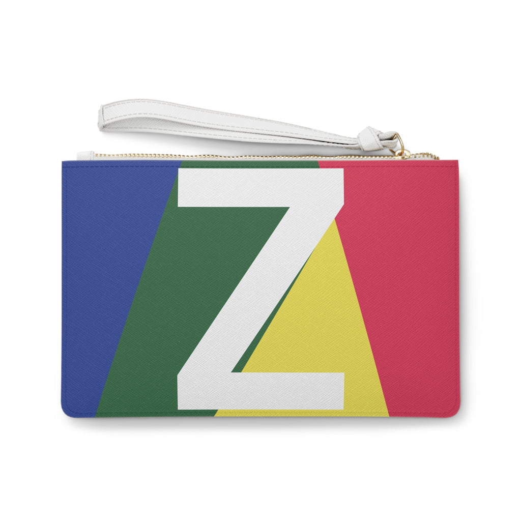 Monogram 'Z' Colorblock Clutch Bag — Bold Geometric Wristlet for Everyday & Gifts