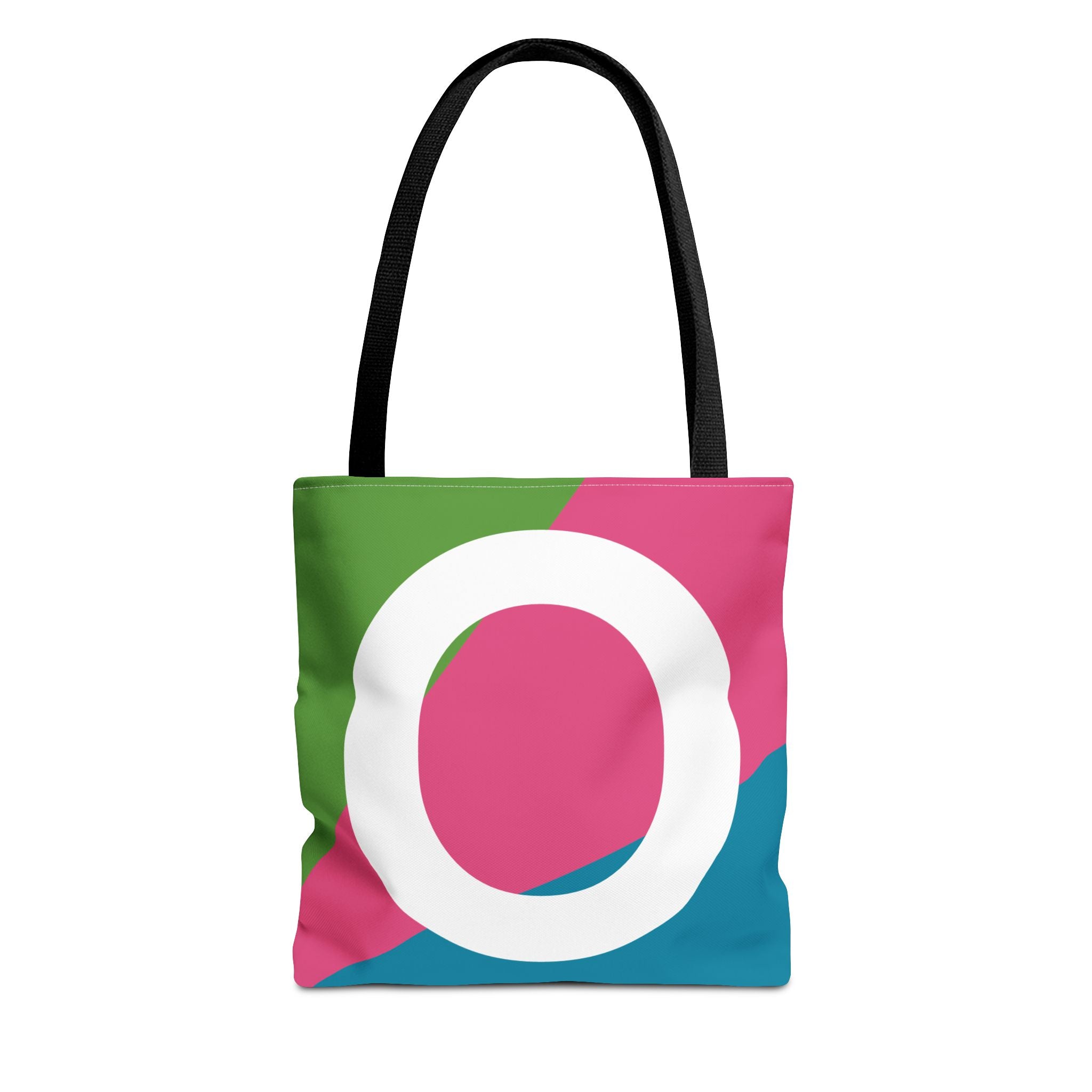 Monogram 'O' Colorblock Tote Bag — Personalized Initial O Shoulder Tote