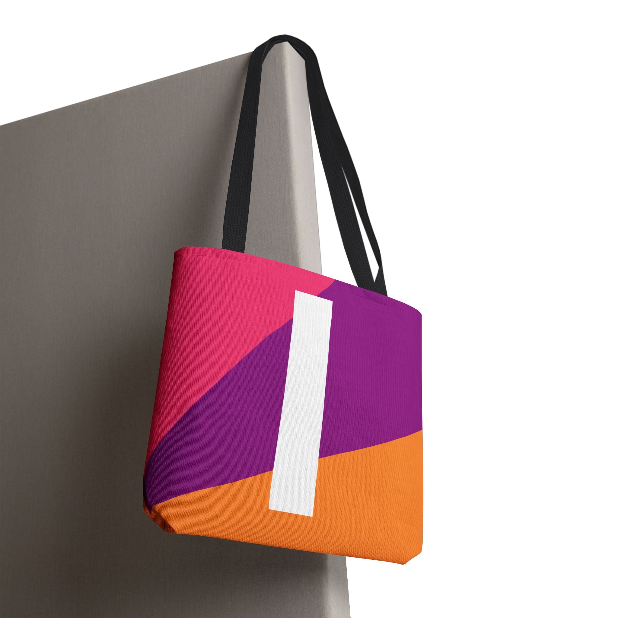 Monogram 'I' Colorblock Tote Bag — Personalized Initial I Shoulder Tote