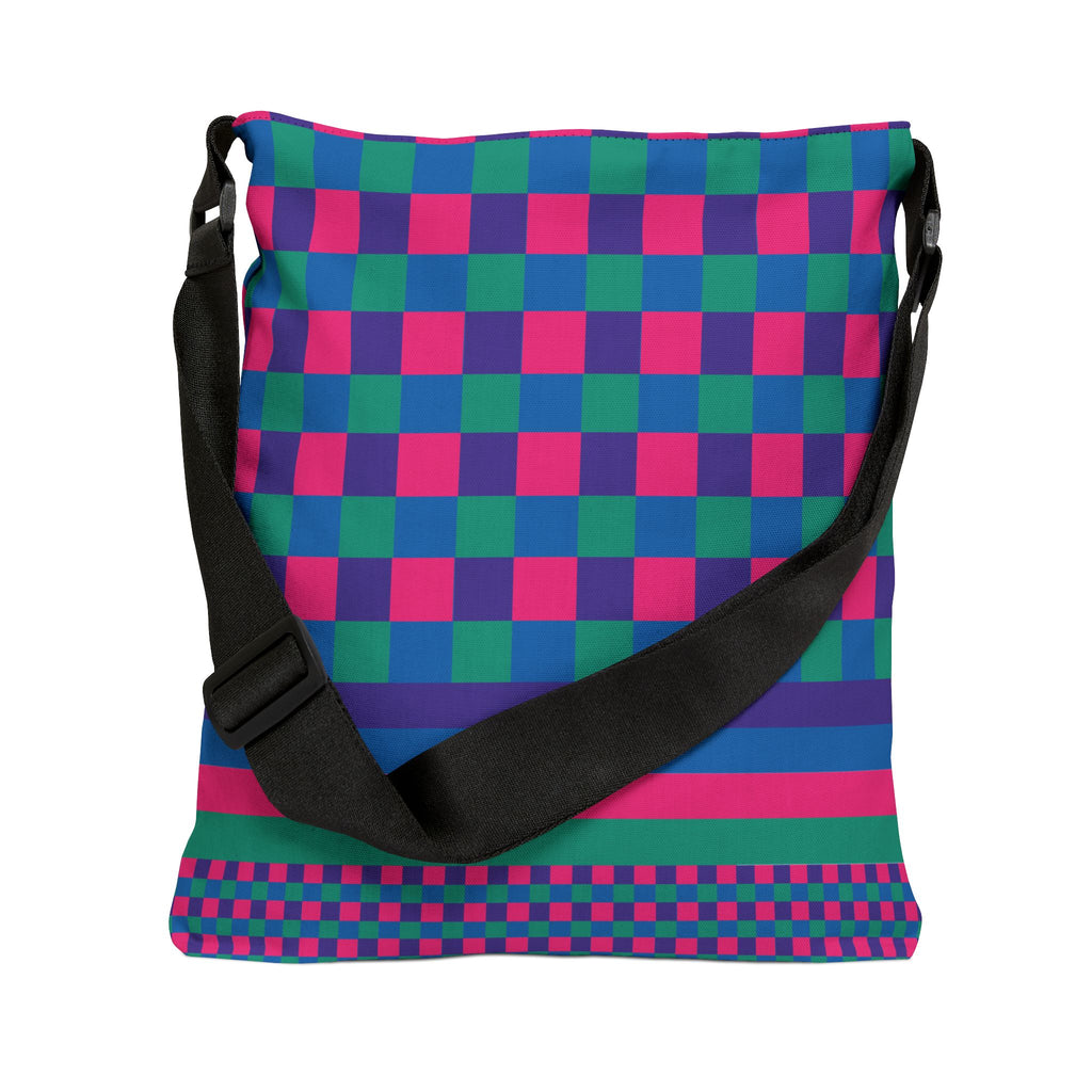 Colorblock Geometric Tote Bag