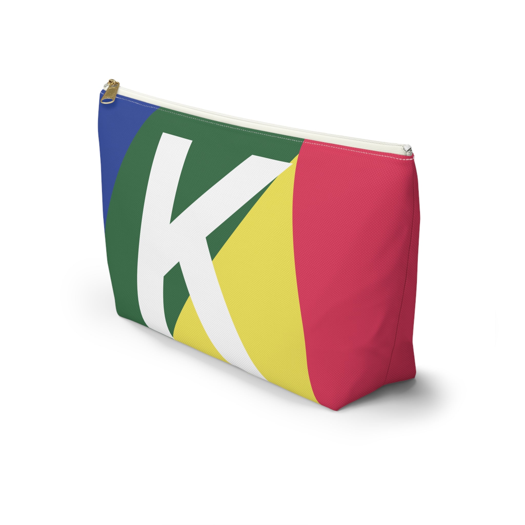 Colorblock Accessory Pouch — Monogram K T-Bottom Cosmetic Bag