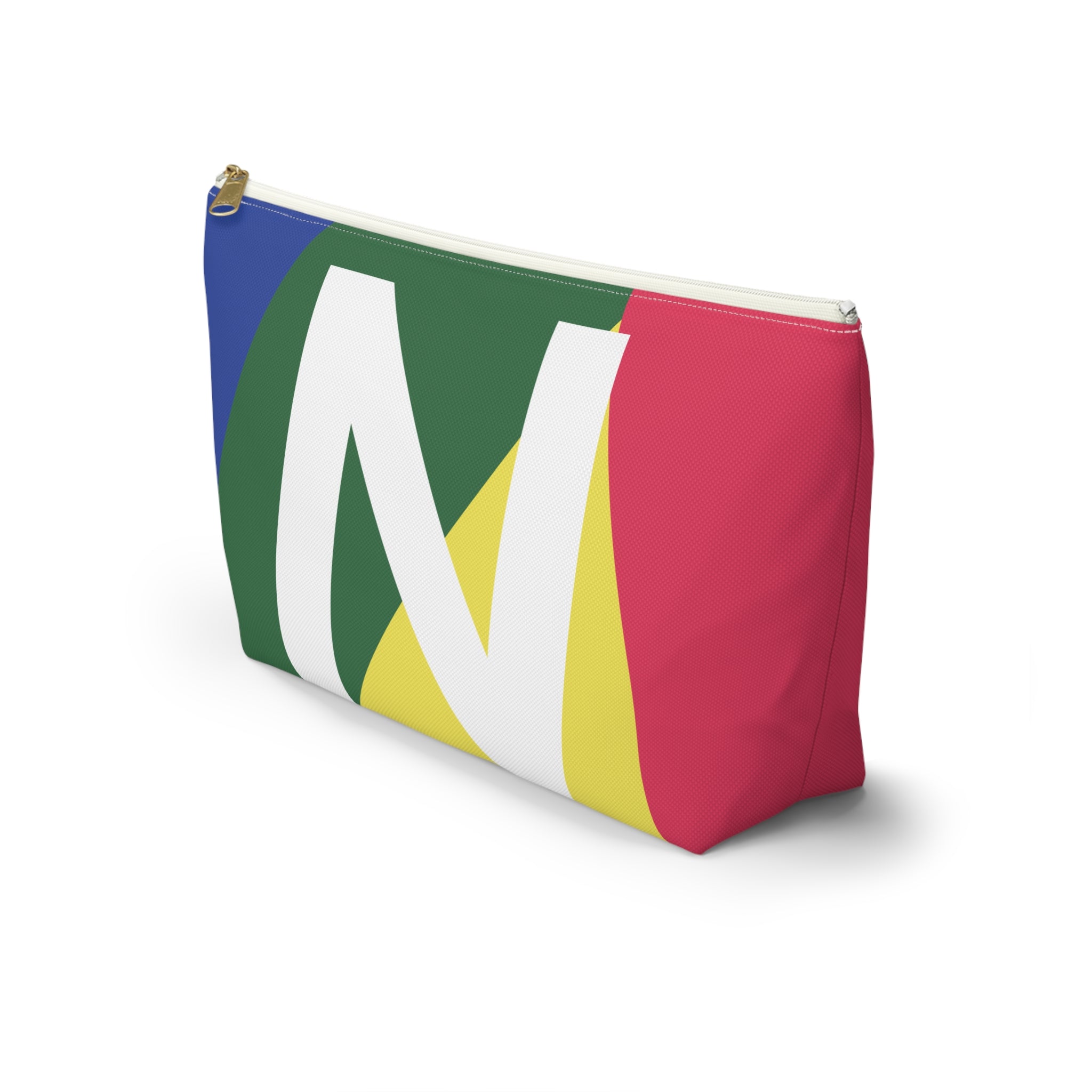 Initials Colorblock Accessory Pouch — Monogram N T-Bottom Cosmetic Bag