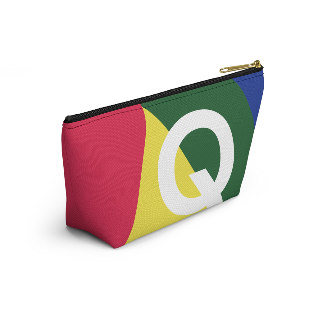 Colorblock Accessory Pouch — Monogram Q T-Bottom Cosmetic Bag