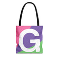 Monogram 'G' Colorblock Tote Bag — Personalized Initial G Shoulder Tote