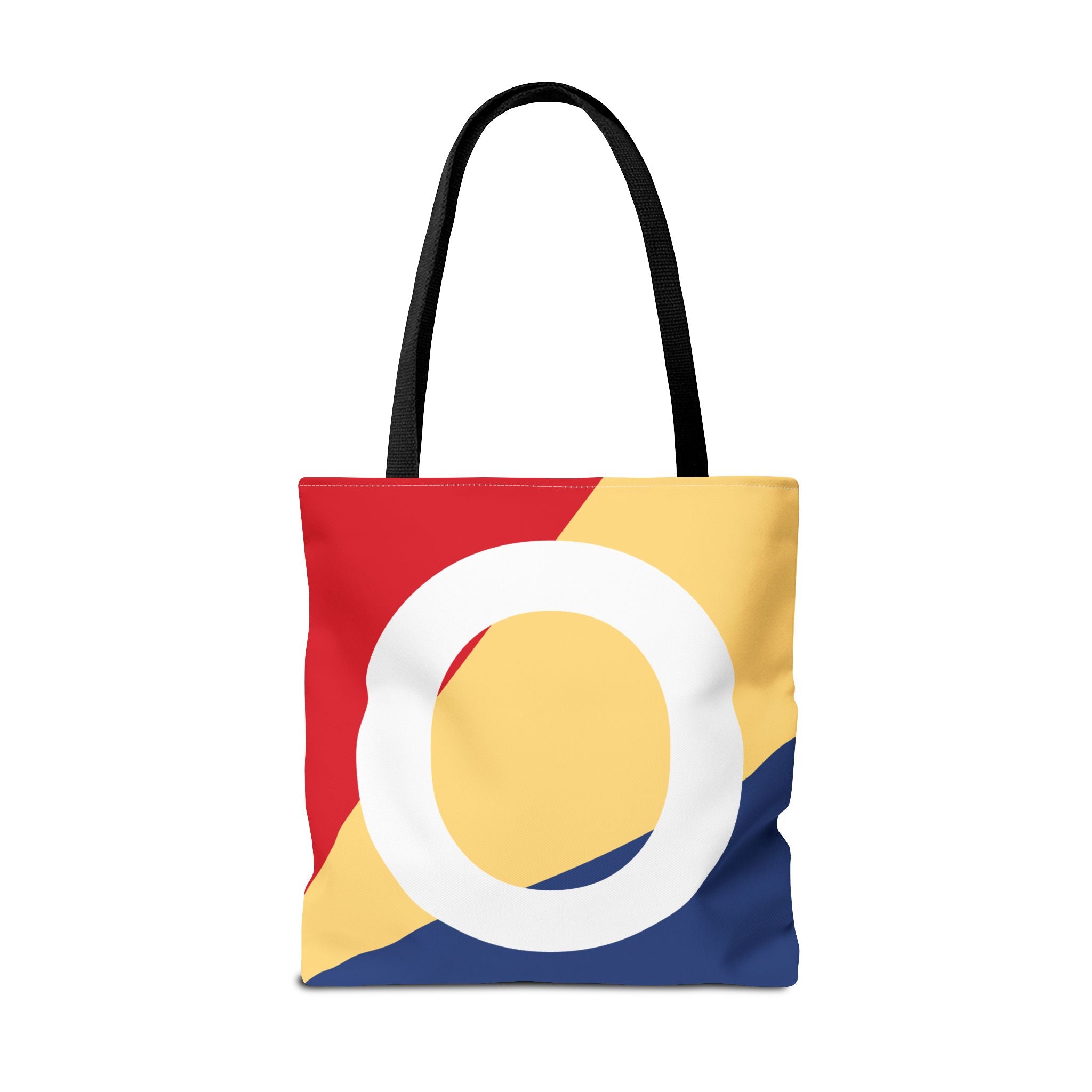 Monogram 'O' Colorblock Tote Bag — Personalized Initial O Shoulder Tote