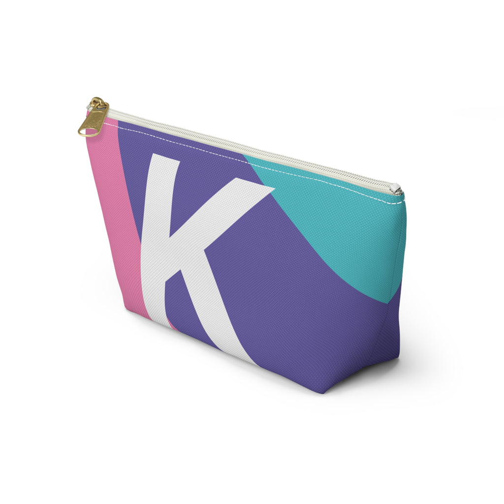 Colorblock Accessory Pouch — Monogram K T-Bottom Cosmetic Bag