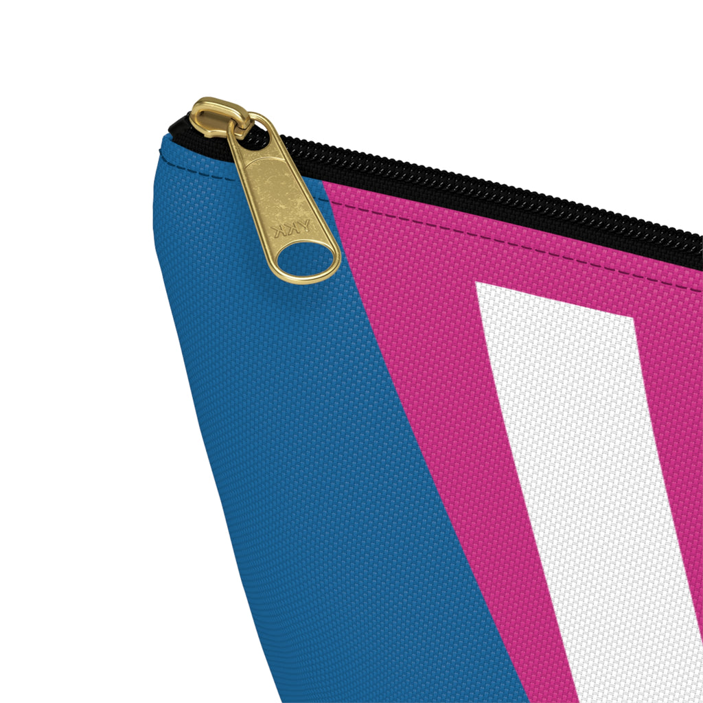 Initials Colorblock Accessory Pouch — Monogram V T-Bottom Cosmetic Bag