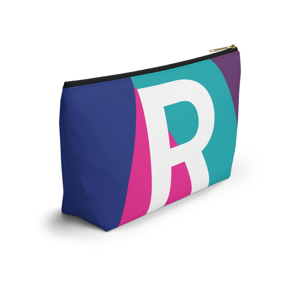 Colorblock Accessory Pouch — Monogram R T-Bottom Cosmetic Bag