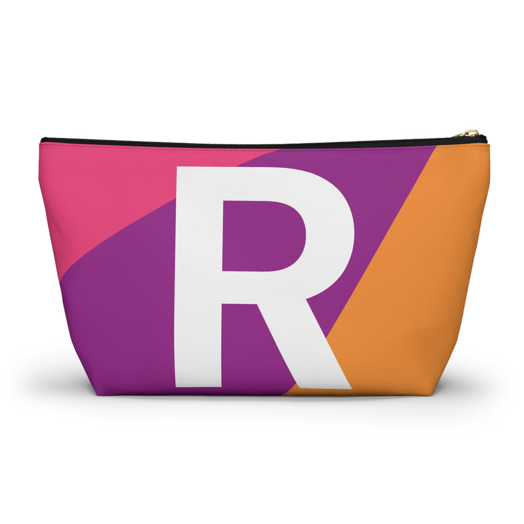 Colorblock Accessory Pouch — Monogram R T-Bottom Cosmetic Bag