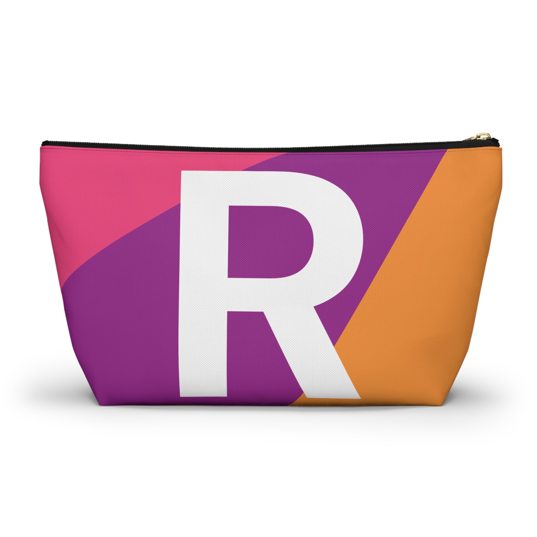 Colorblock Accessory Pouch — Monogram R T-Bottom Cosmetic Bag