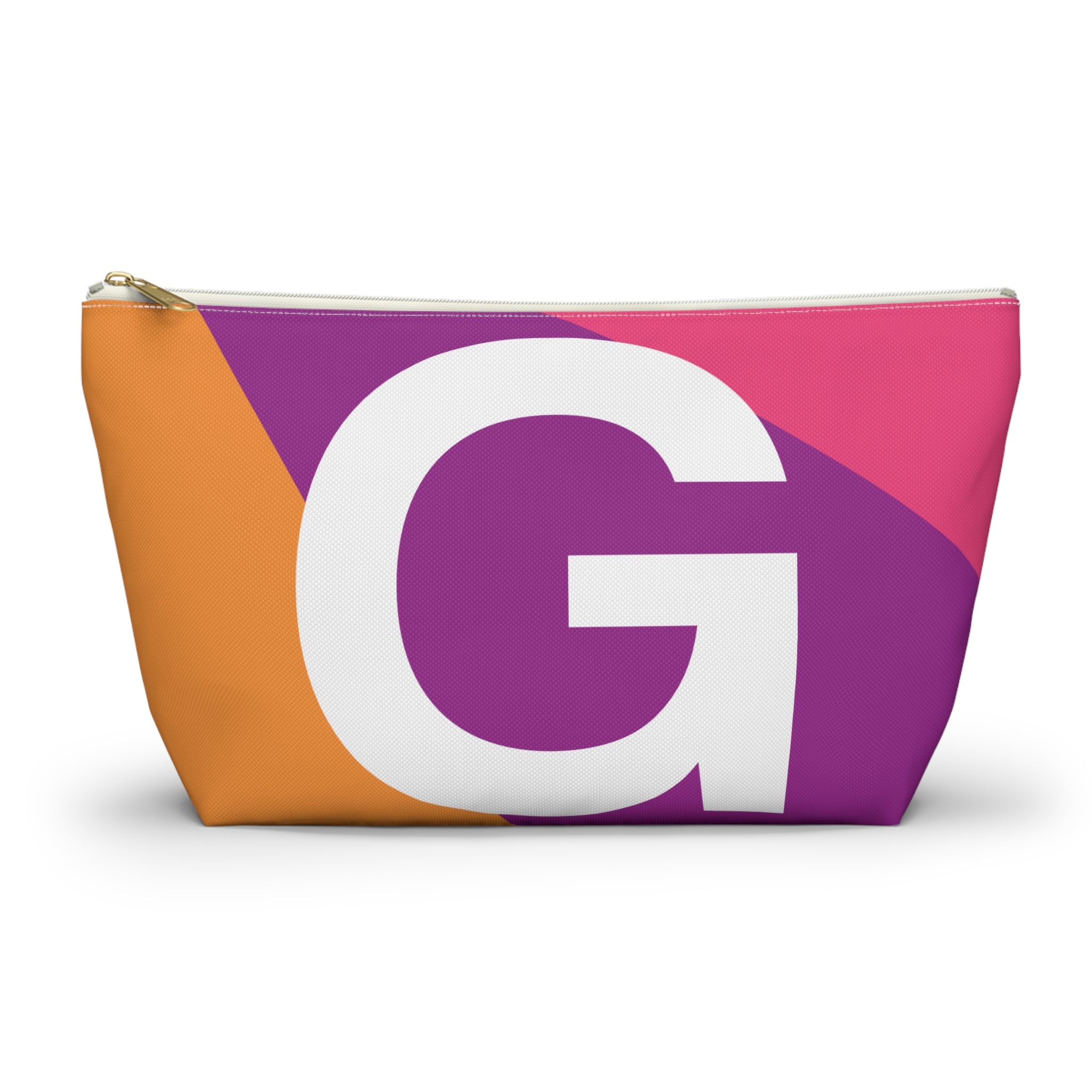 Initials Colorblock Accessory Pouch — Monogram G T-Bottom Cosmetic Bag