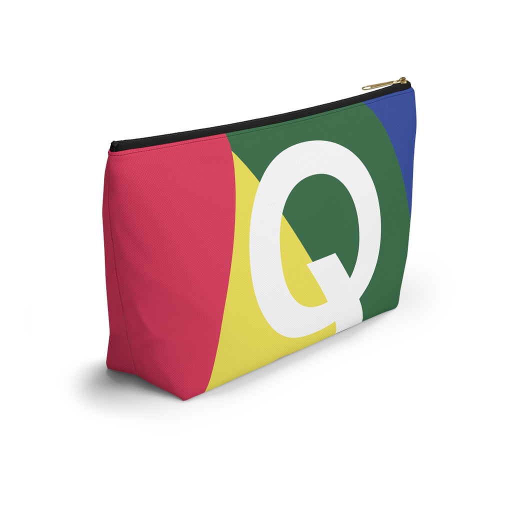 Colorblock Accessory Pouch — Monogram Q T-Bottom Cosmetic Bag