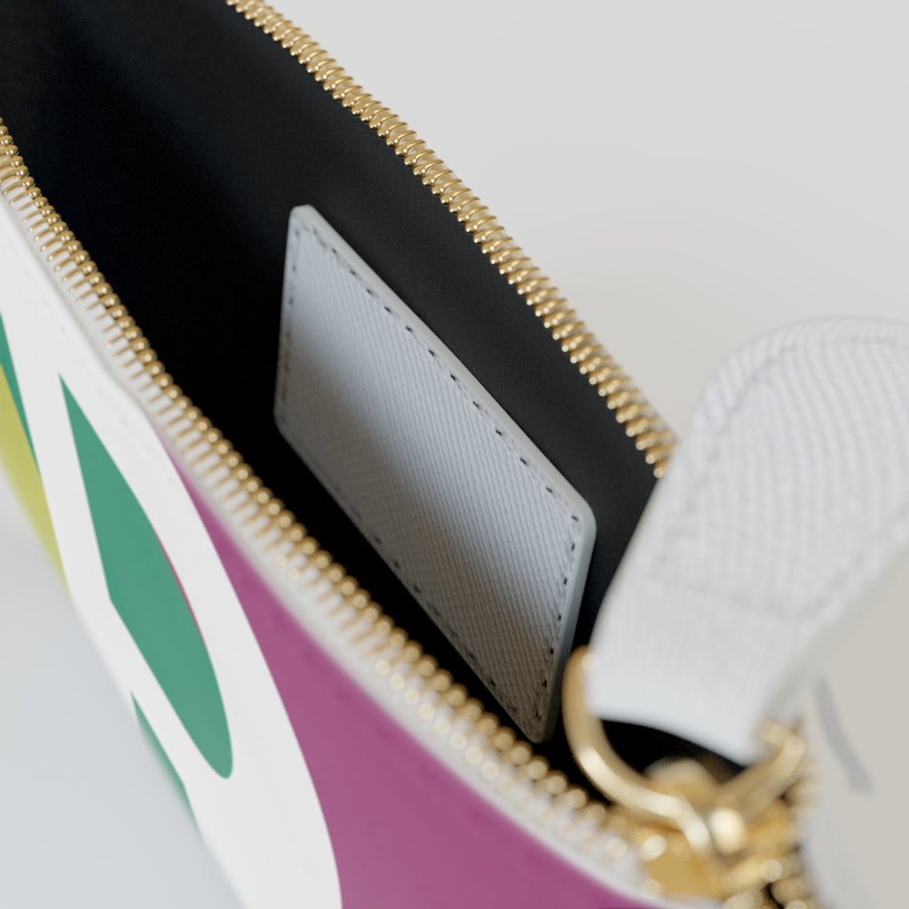 Initial R Mini Clutch — Colorblock Monogram Wristlet Wallet