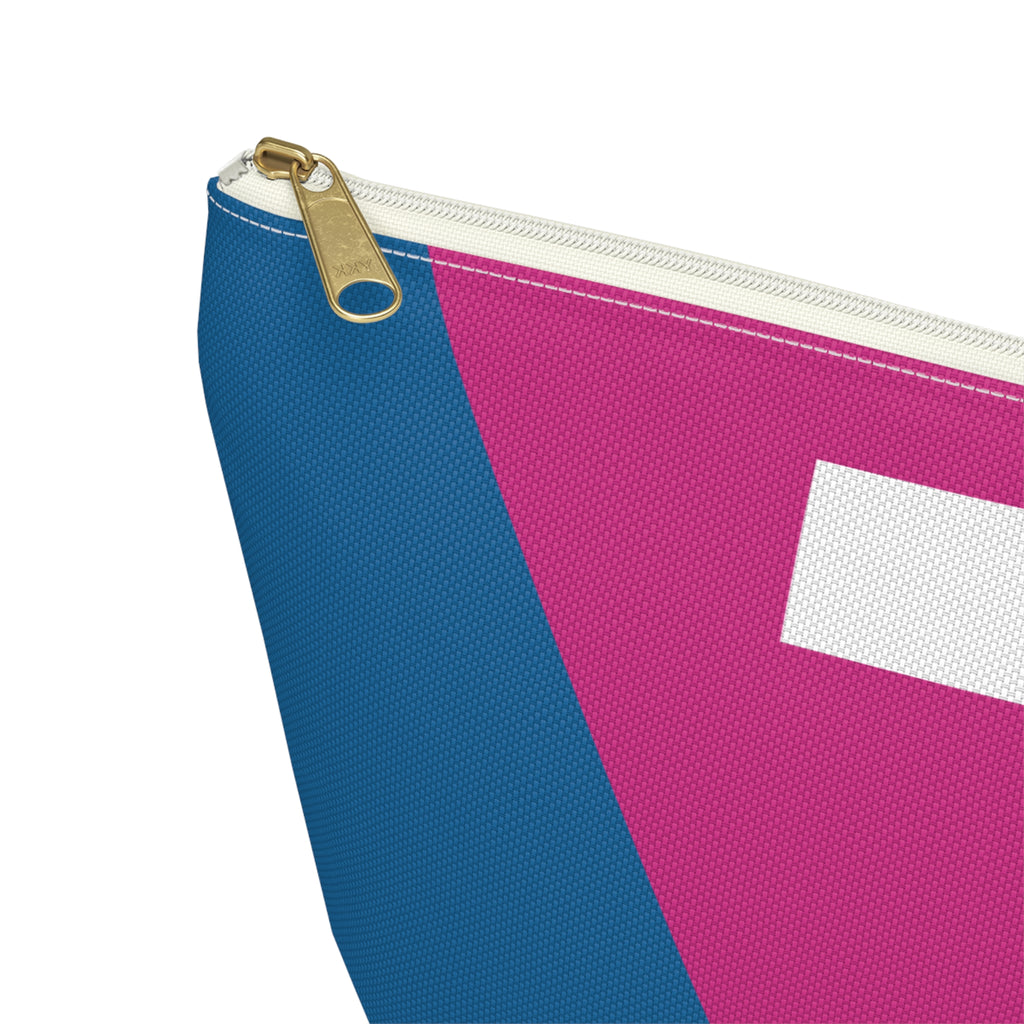 Initials Colorblock Accessory Pouch — Monogram Z T-Bottom Cosmetic Bag