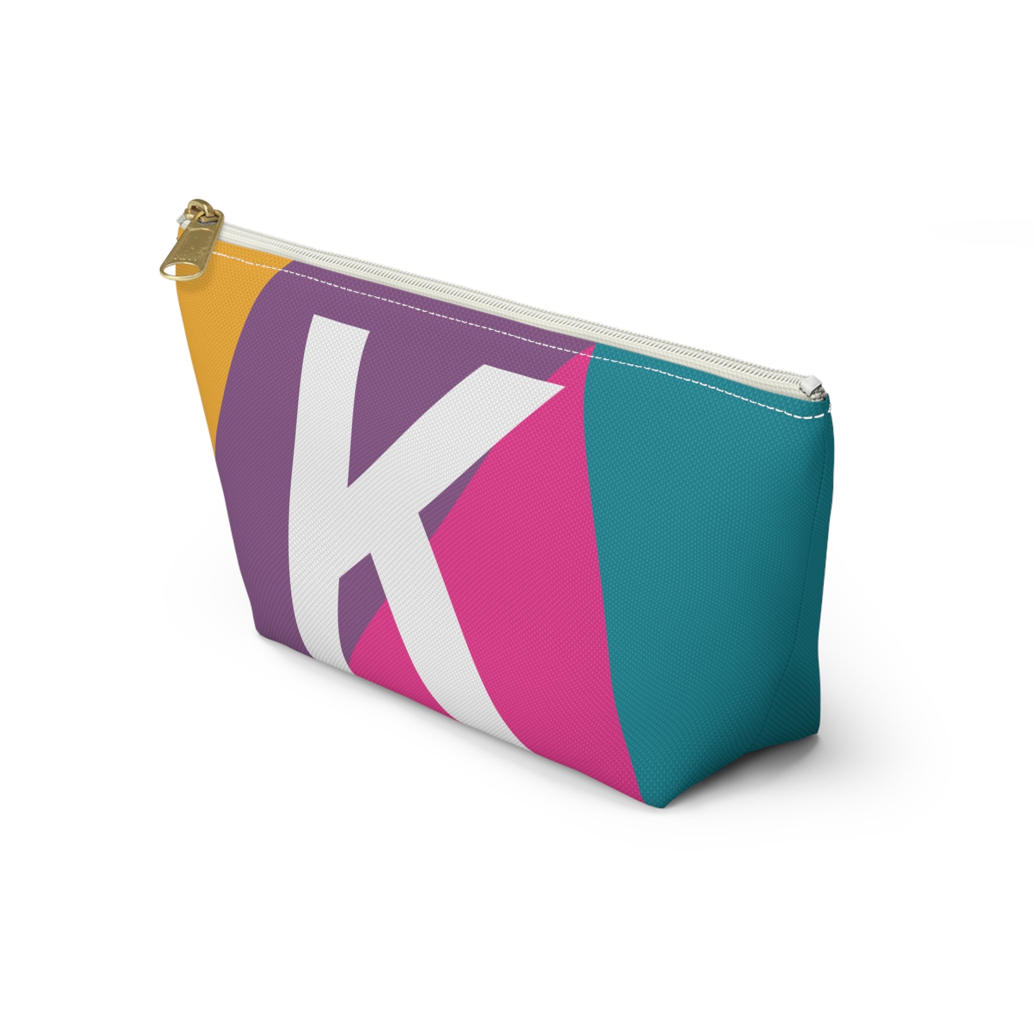 Colorblock Accessory Pouch — Monogram K T-Bottom Cosmetic Bag