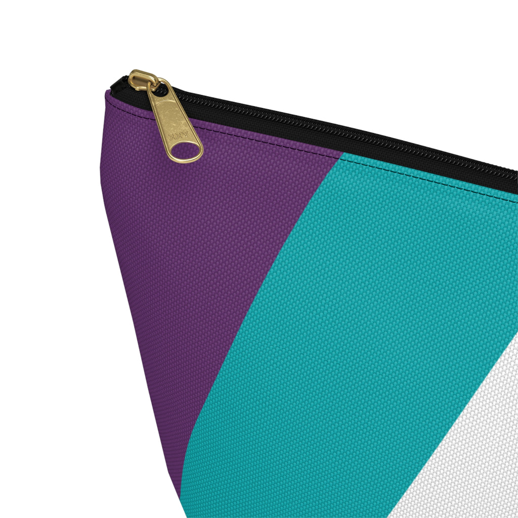 Initials Colorblock Accessory Pouch — Monogram A T-Bottom Cosmetic Bag