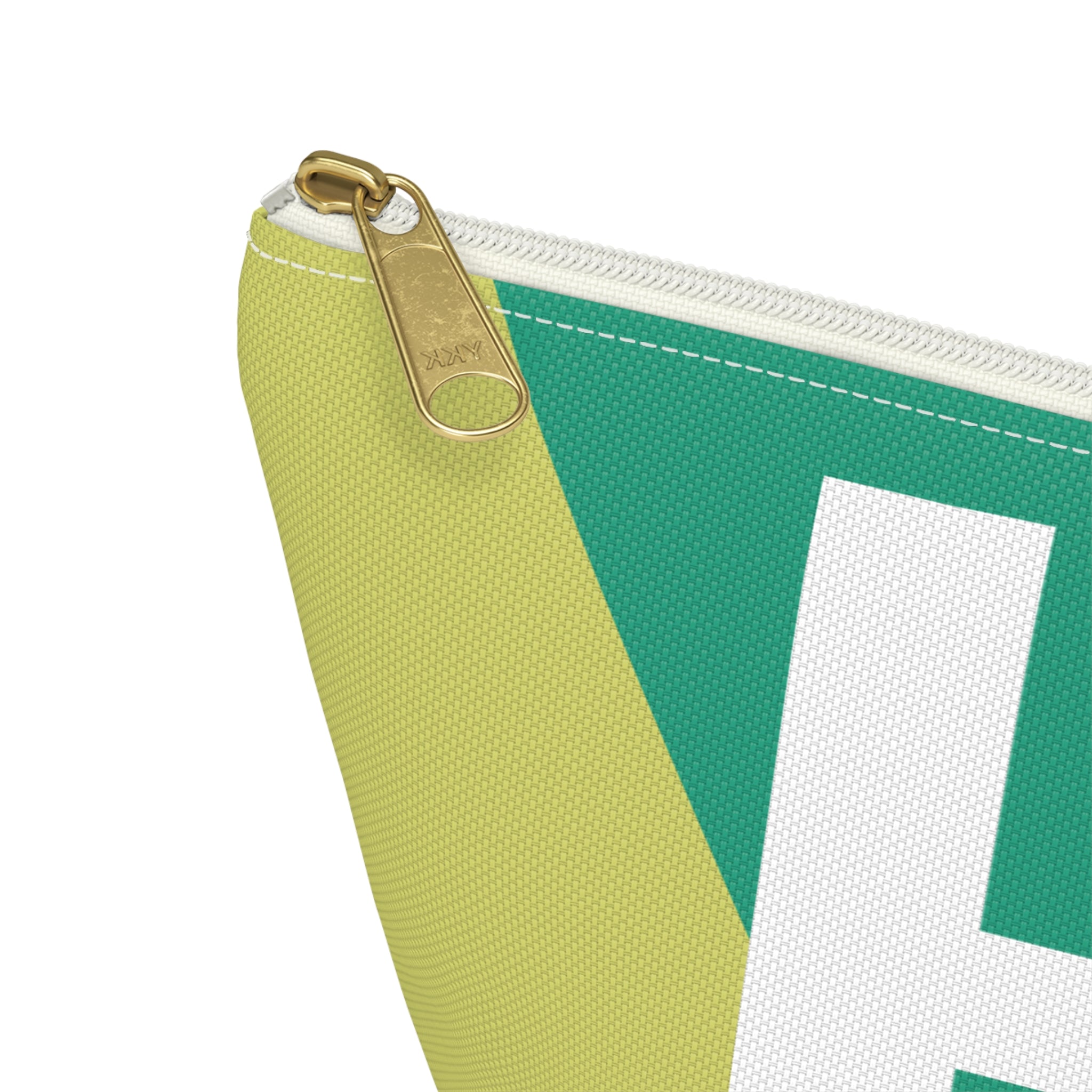 Initials Colorblock Accessory Pouch — Monogram H T-Bottom Cosmetic Bag