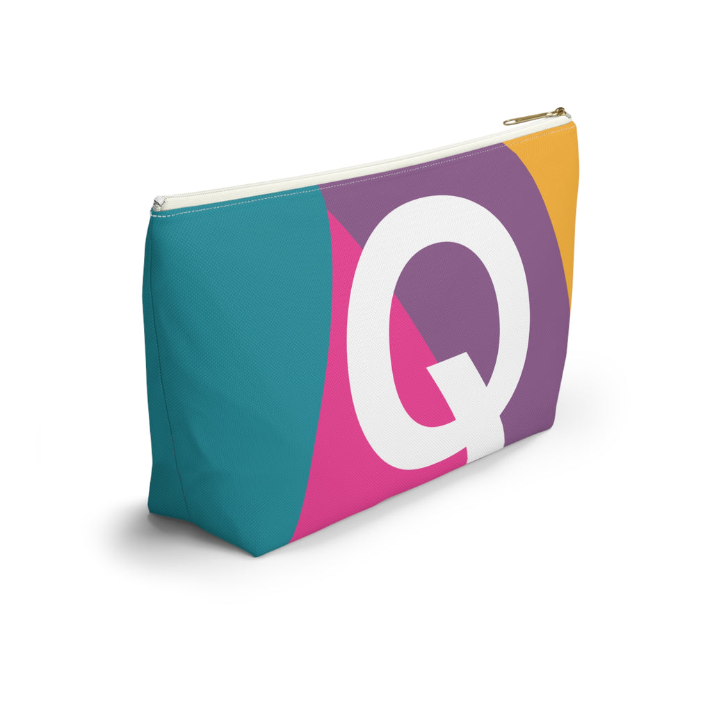 Colorblock Accessory Pouch — Monogram Q T-Bottom Cosmetic Bag
