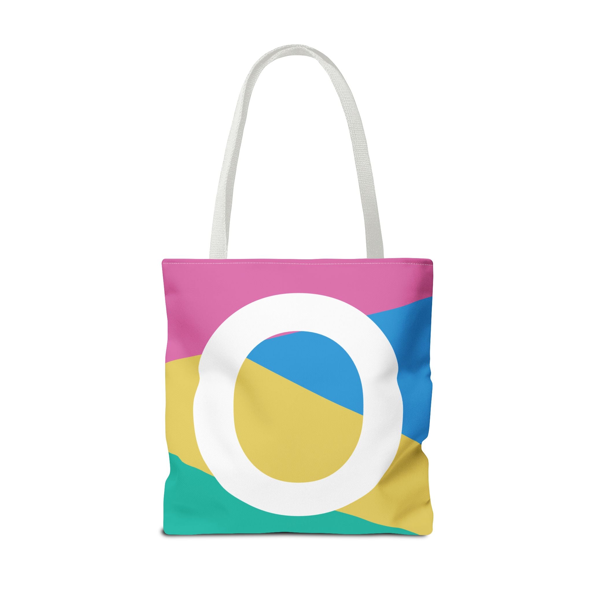 Monogram 'O' Colorblock Tote Bag — Personalized Initial O Shoulder Tote