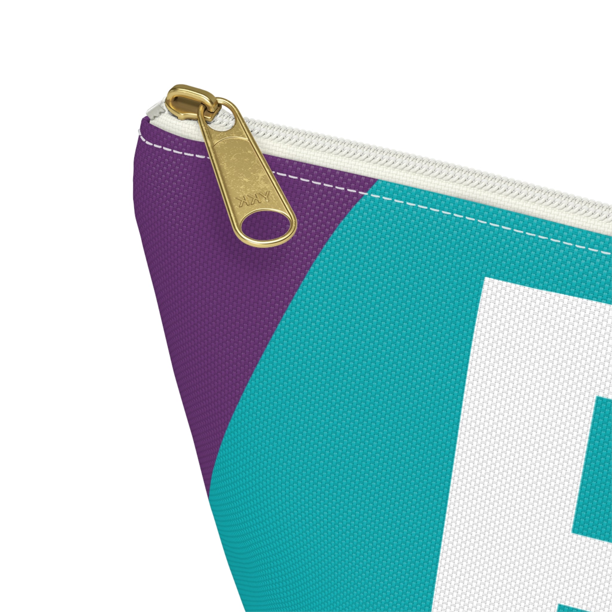 Initials Colorblock Accessory Pouch — Monogram B T-Bottom Cosmetic Bag