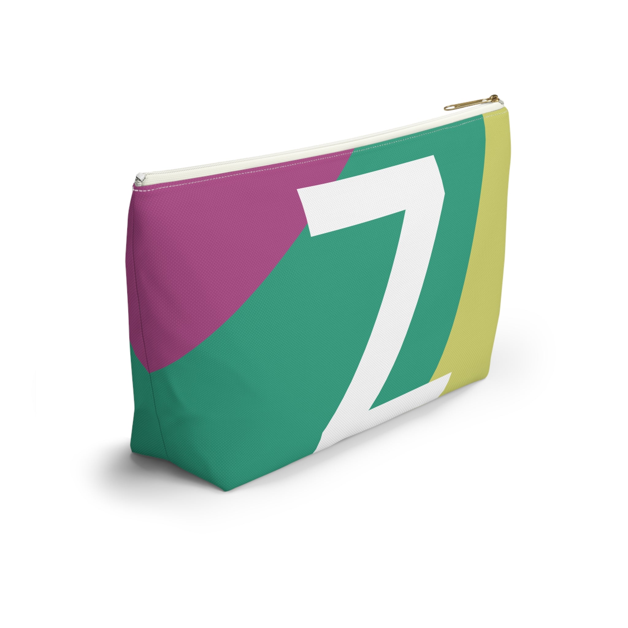 Initials Colorblock Accessory Pouch — Monogram Z T-Bottom Cosmetic Bag