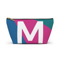 Initials Colorblock Accessory Pouch — Monogram M T-Bottom Cosmetic Bag