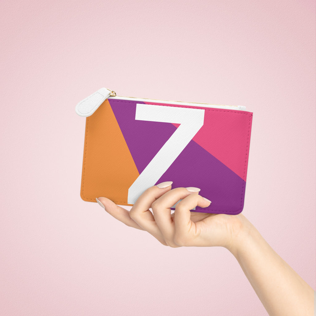 Initial Z Mini Clutch — Colorblock Monogram Wristlet Wallet