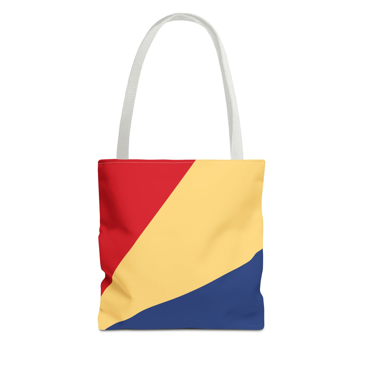 Retro 80s & 90s Inspired Color Block Tote Bag | Stylish Everyday Canvas Shoulder Bag