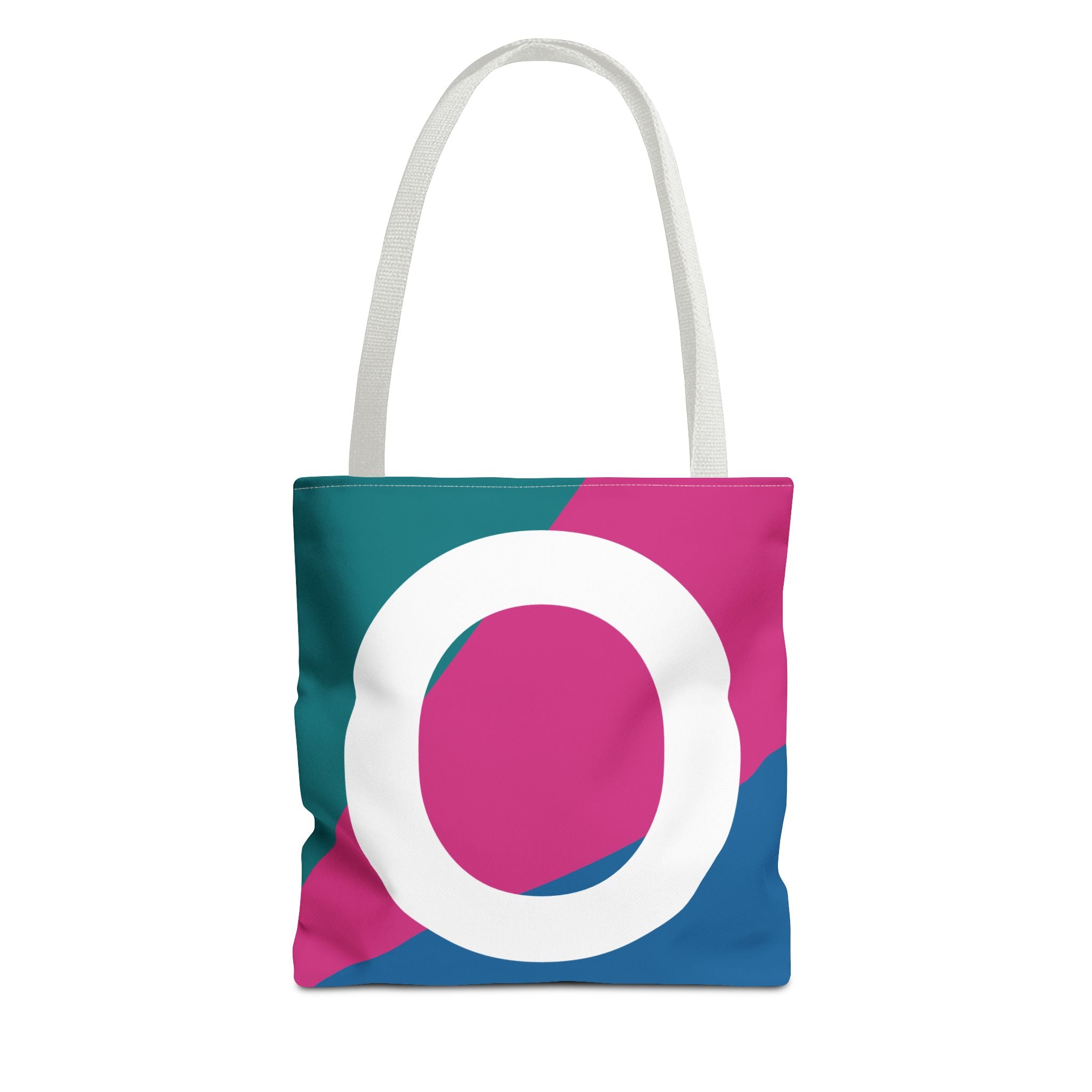 Monogram 'O' Colorblock Tote Bag — Personalized Initial O Shoulder Tote