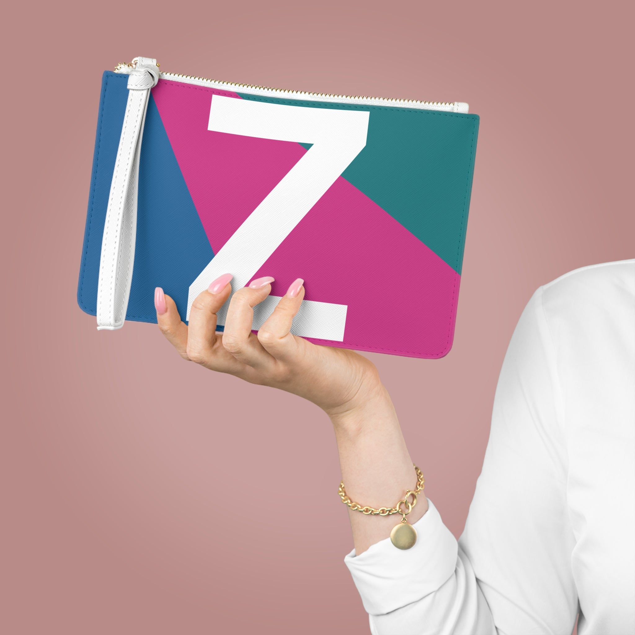 Monogram 'Z' Colorblock Clutch Bag — Bold Geometric Wristlet for Everyday & Gifts