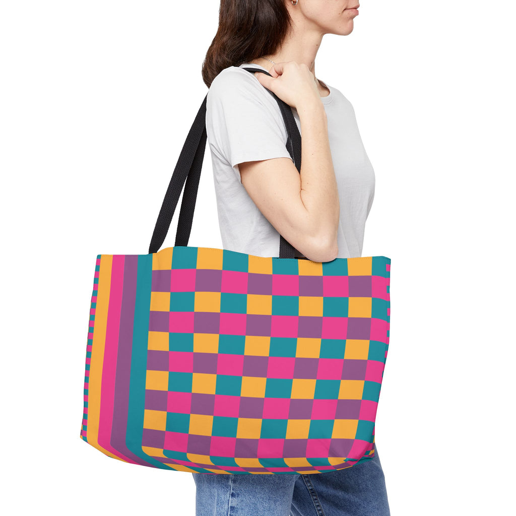 Colorblock Tote Bag