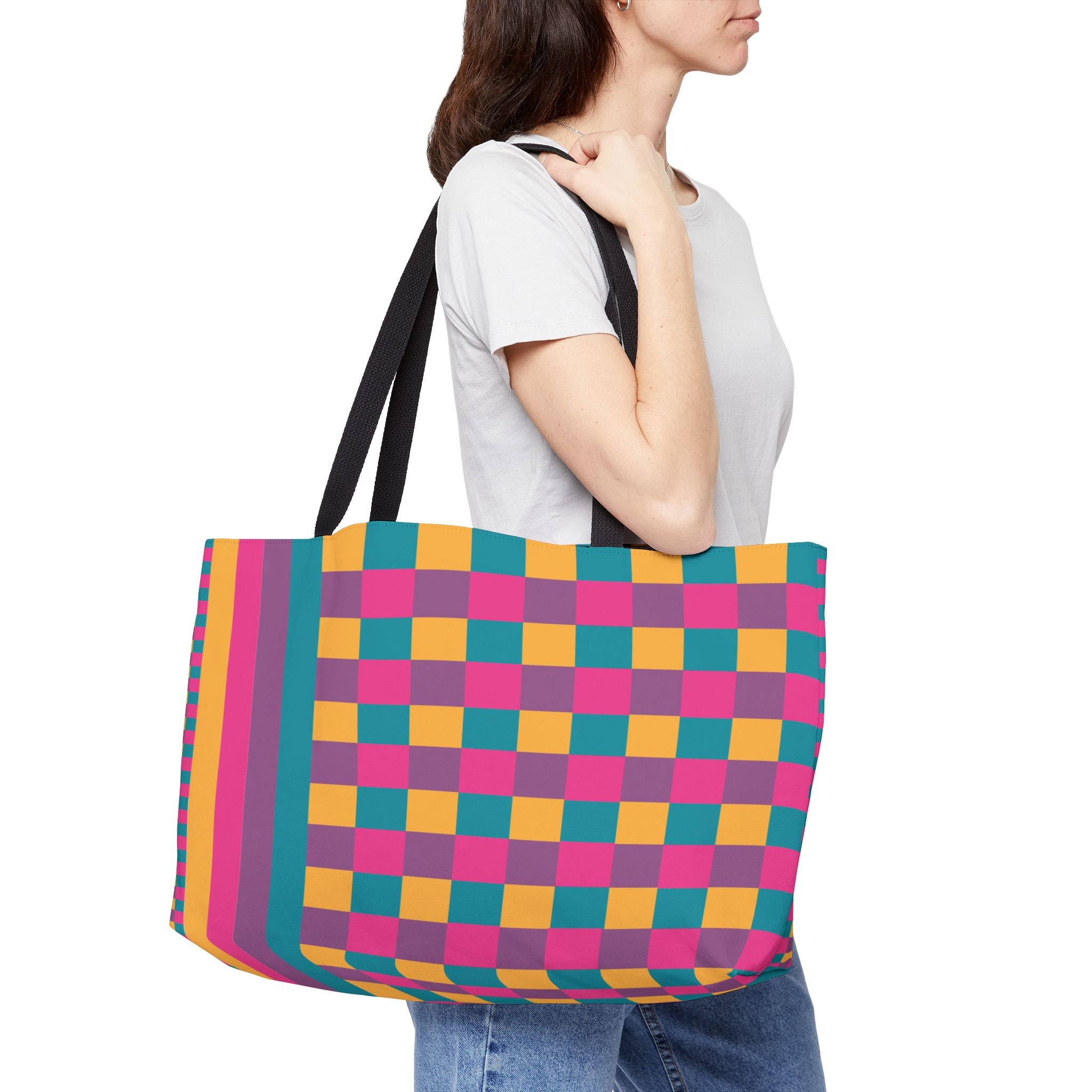 Colorblock Tote Bag
