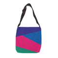 Colorblock Geometric Tote Bag — Adjustable Strap, Bright Abstract Pattern