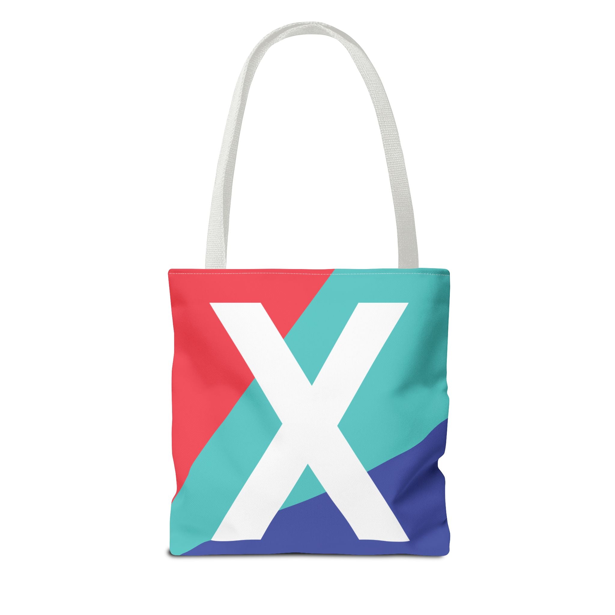 Monogram 'X' Colorblock Tote Bag — Personalized Initial X Shoulder Tote