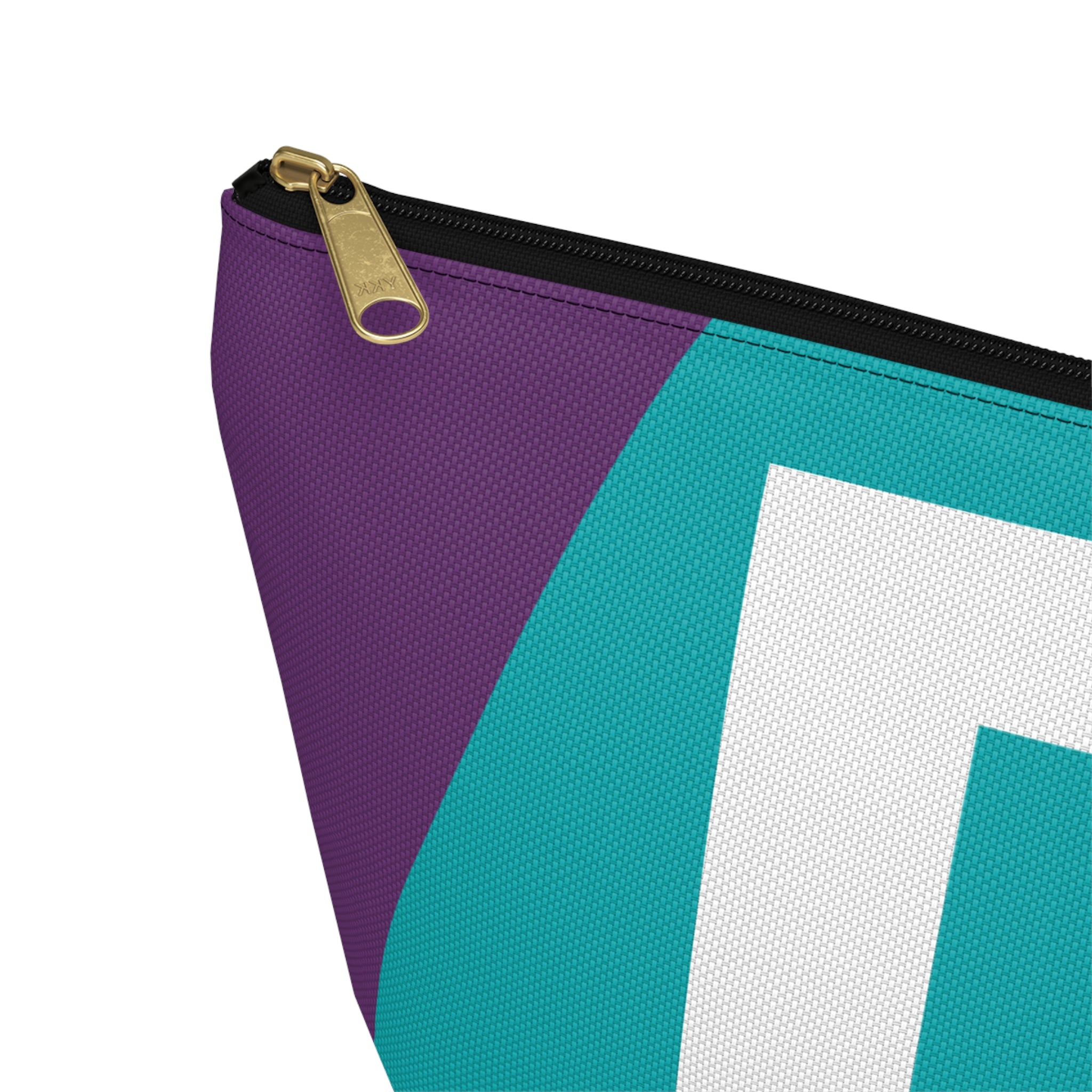Initials Colorblock Accessory Pouch — Monogram D T-Bottom Cosmetic Bag