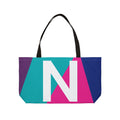 Personalized 'N' Colorblock Tote Bag — Monogram Weekender Tote