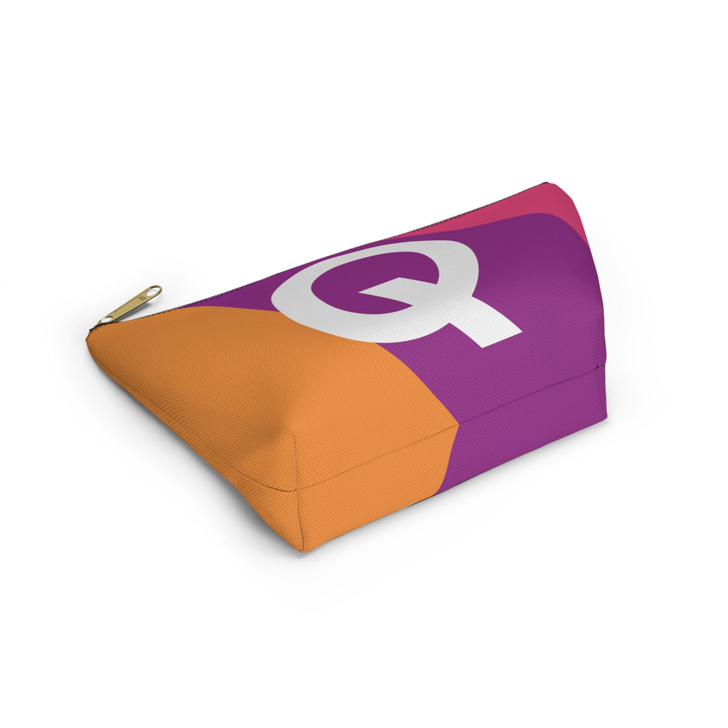 Colorblock Accessory Pouch — Monogram Q T-Bottom Cosmetic Bag